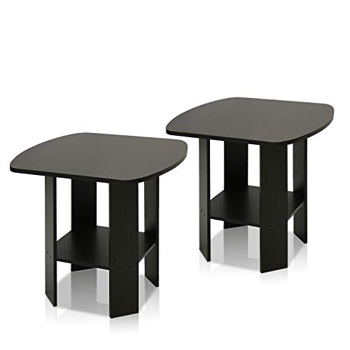 Product Cover FURINNO Simple Design End Table, 2-Pack, Espresso