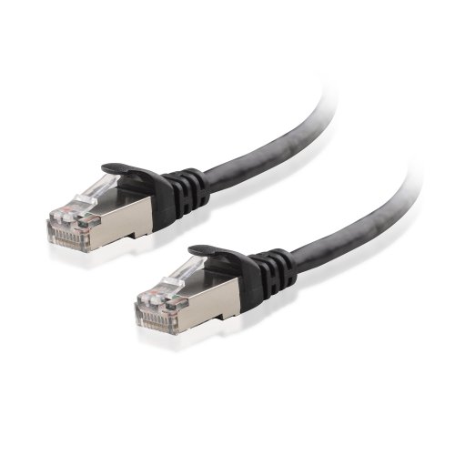 Product Cover Cable Matters Snagless Cat 6a, Cat6a (SSTP, SFTP) Shielded Ethernet Cable in Black 100 Feet