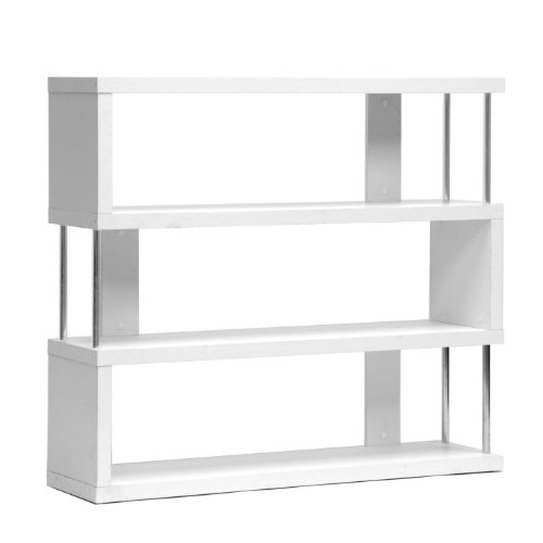 Product Cover Baxton Studio Barnes 3-Shelf Modern Bookcase, White
