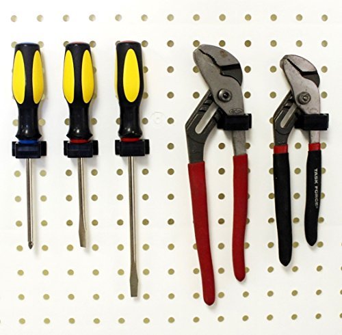 Product Cover Wallpeg Tool Organizer Pegboard Organizer Box Style Peg Hooks 50 Black Flex-Lock Pegboard Hooks - AM-106 B