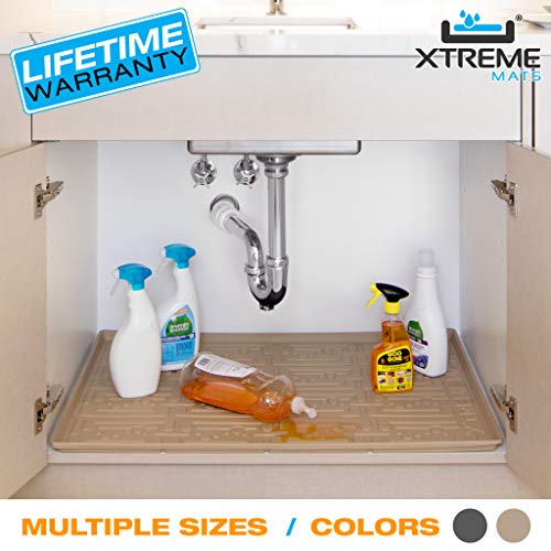 Product Cover Xtreme Mats Under Sink Bathroom Cabinet Mat, 27 5/8 X 18 7/8, Beige