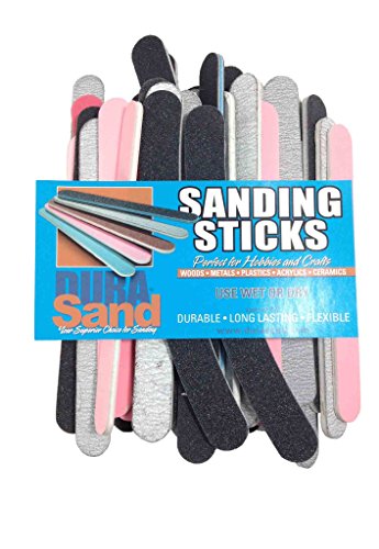 Product Cover DuraSand Sanding Sticks, Bag of 50 Assorted Files, Various Grits, Colors and Sizes.