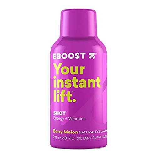 Product Cover Eboost Natural Energy and Vitamin Shots 2Fl oz (12 Pack) (Berry Melon)