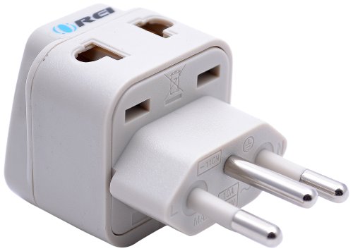 Product Cover OREI Universal 2 in 1 Plug Adapter Type N for Brazil,, CE Certified - RoHS Compliant (WP-N-GN)