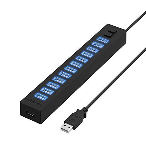 Product Cover Sabrent 13 Port High Speed USB 2.0 Hub with Power Adapter and 2 Control Switches (HB-U14P)