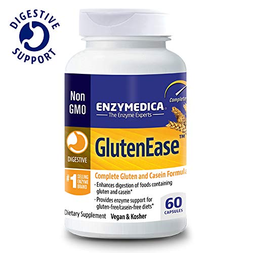 Product Cover Enzymedica, GlutenEase, Digestive Aid for Gluten and Casein Digestion, Vegan, Non-GMO, 60 Capsules (60 Servings) (FFP)