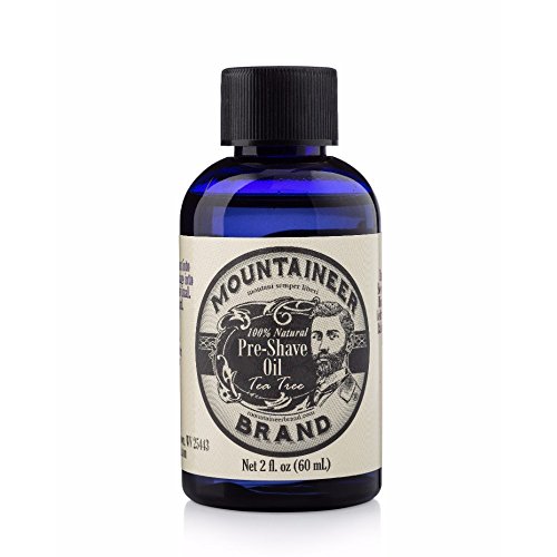 Product Cover Pre-Shave Oil by Mountaineer Brand | Reduce Nicks and Irritation for Close Shaving | 2-Ounce (Tea Tree)
