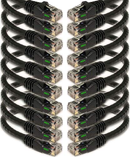 Product Cover iMBAPrice 3' Cat5e Network Ethernet Patch Cable, 10 Pack, Black (IMBA-CAT5-03BK-10PK)