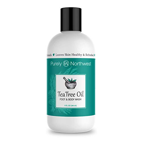 Product Cover Antifungal Tea Tree Oil Body Wash, Helps Athletes Foot, Ringworm, Toenail Fungus, Jock Itch, Acne, Eczema & Body Odor- Soothes Itching & Promotes Healthy Feet, Skin and Nails 9oz