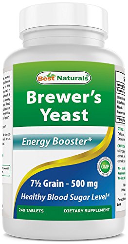 Product Cover Best Naturals, Brewers Yeast 7-1/2 Grains with vitamin B1, Vitamin B2 and Niacin,500 mg,240 Tablets