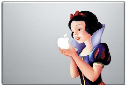 Product Cover Snow White Holding Apple MacBook Pro Vinyl Decal Sticker (Available for 11, 13, 15, 17 inch and Air)