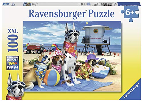Product Cover Ravensburger No Dogs on The Beach 100 Piece Jigsaw Puzzle for Kids - Every Piece is Unique, Pieces Fit Together Perfectly
