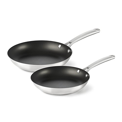 Product Cover Calphalon Classic Stainless Steel Cookware, Nonstick Fry Pan, 2-piece