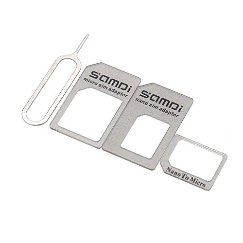 Product Cover Samdi Sim Card Adapter Kit Includs Nano Sim Adapter / Micro Sim Adapter / Needle / Storage Sheet( Sim Card Holder ) ,Easy To Use And Storage Without Losing Them