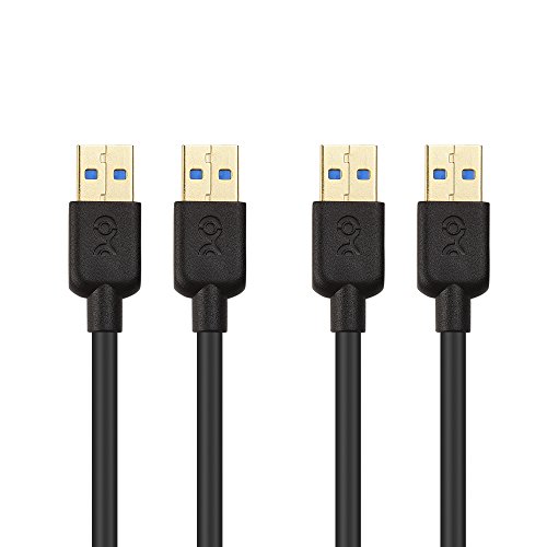 Product Cover Cable Matters 2-Pack, SuperSpeed USB 3.0 Type A Cable in Black 6 Feet