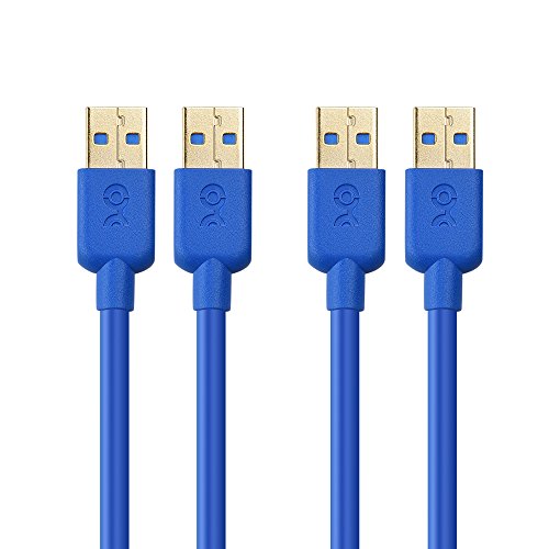 Product Cover Cable Matters 2-Pack USB 3.0 Cable (USB to USB Cable Male to Male) in Blue 3 Feet