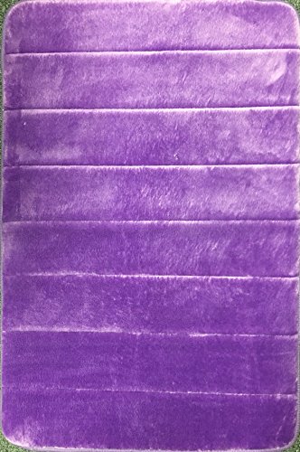 Product Cover WPM Purple- Incredibly Soft and Absorbent Memory Foam Bath Mat, 20 by 30-inch