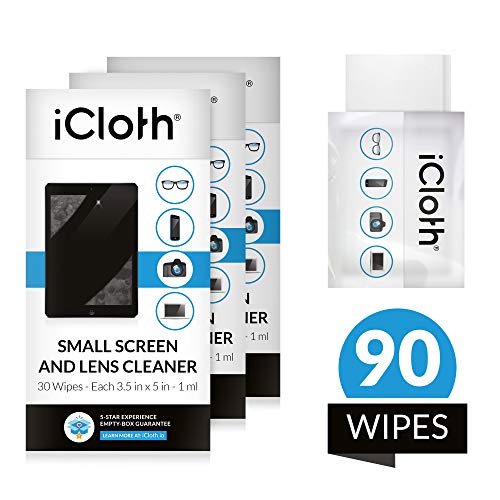 Product Cover iCloth Screen Cleaning Wipes for hassle-free clean displays on smartphones, tablets, computers [iC90] 3 x 30 pack bundle (90 Wipes)
