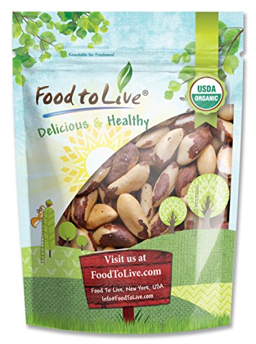Product Cover Organic Brazil Nuts, 1 Pound - No Shell, Non-GMO, Kosher, Raw, Vegan