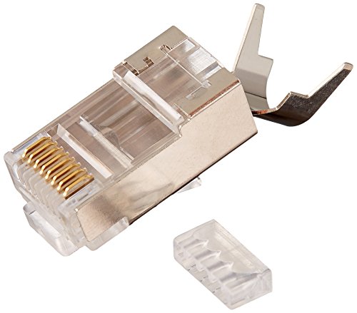 Product Cover Platinum Tools 106190    RJ45 Cat6A 10 Gig Shielded Connector with Liner, 100-Pack