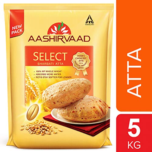 Product Cover Aashirvaad Select Whole Wheat Sharbati Atta 11 Pound (5 KG)
