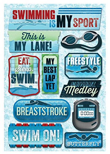 Product Cover KAREN FOSTER Cardstock Stickers, Swimming is My Sport