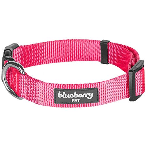 Product Cover Blueberry Pet Essentials 22 Colors Classic Dog Collar, French Pink, Large, Neck 18
