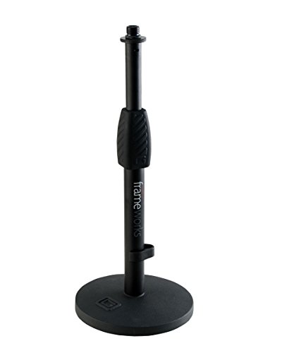 Product Cover Gator Frameworks Deluxe Desktop Microphone Stand with Adjustable Height (GFW-MIC-0601)