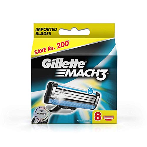 Product Cover Gillette Mach3 Brand New Blades/ cartridges 100% Genuine - 8 blades