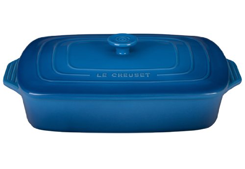 Product Cover Le Creuset Stoneware Covered Rectangular Casserole, 12.5 by 8.5-Inch, Marseille