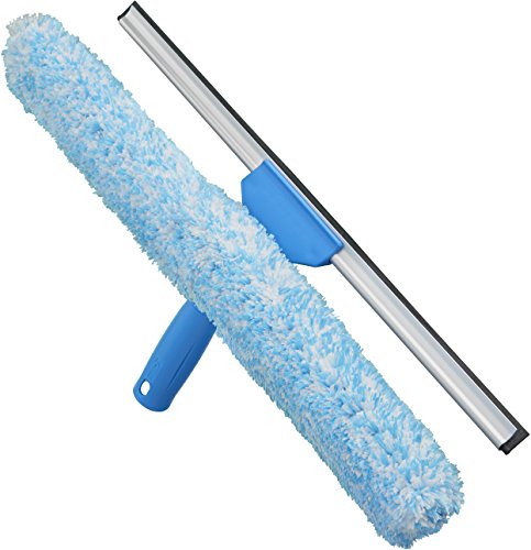 Product Cover Unger Professional Window Cleaning Tool: 2-in-1 Microfiber Scrubber and Squeegee, 18