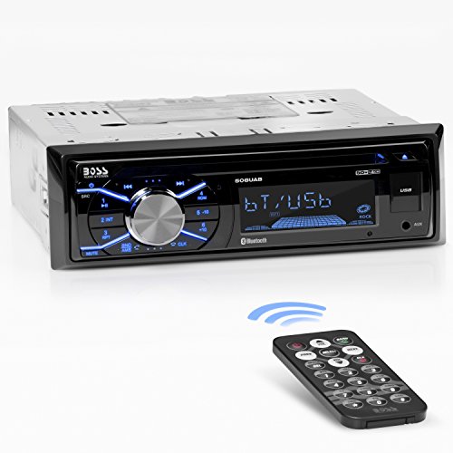 Product Cover Boss Audio Systems 508UAB Multimedia Car Stereo - Single Din, Bluetooth Audio/Hands-Free Calling, Built-in Microphone, CD/MP3/USB/AUX Input, AM/FM Radio Receiver, Wireless Remote Control