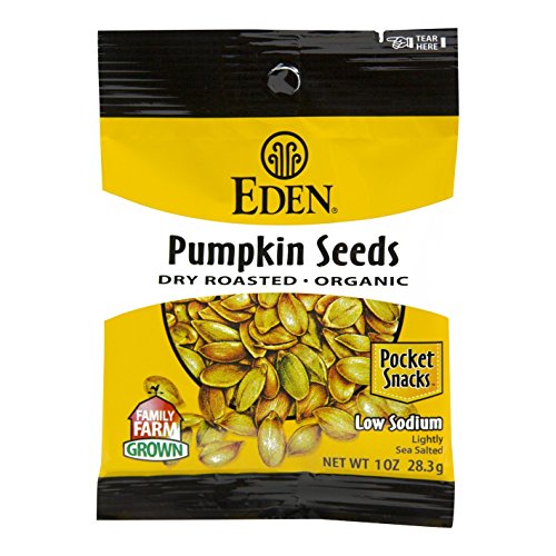 Product Cover Eden Organic Pumpkin Seeds, Dry Roasted and Salted, Pocket Snacks, 1 Ounce (Pack of 12)
