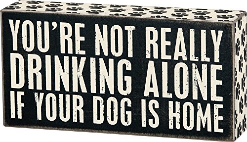 Product Cover Primitives by Kathy 23477 Paw Print Trimmed Box Sign, 8