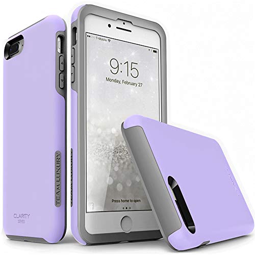 Product Cover TEAM LUXURY iPhone 7 Plus case/iPhone 8 Plus case, [Clarity Series] Purple [G-II] Ultra Defender TPU + PC Shock Absorbent Protective Case - for Apple iPhone 7 Plus & 8 Plus 5.5