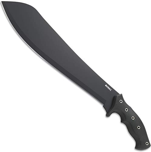 Product Cover CRKT Halfachance Fixed Blade Parang Machete: 18 Inch Black Powder Coated Carbon Steel Parang Style Blade with Nylon Sheath for Survival, Hunting & Camping K920KKP