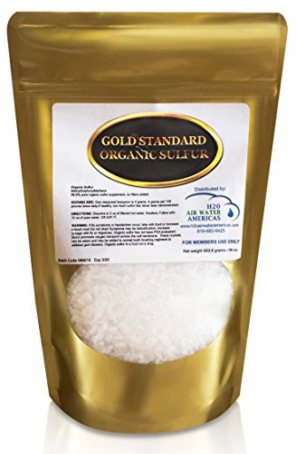 Product Cover Gold Standard Organic Sulfur Crystals 1lb - 99.9% Pure MSM - Largest Granular Flakes Available! 3rd Party Tested **Same Day Priority Shipping**