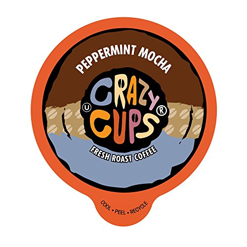 Product Cover Crazy Cups Coffee, Peppermint, Chocolate Mocha, Single Serve cups for the K Cup Keurig, 22 Count