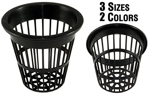 Product Cover NP2BB: 2 Inch Black Slotted Mesh Net Pot for Hydroponics/Aquaponics/Orchids - 100 Pack