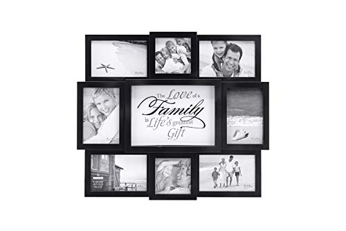 Product Cover Malden International Designs The Love of a Family 8 Opening Dimensional Collage Black Picture Frame, 6-4 by 6-inch