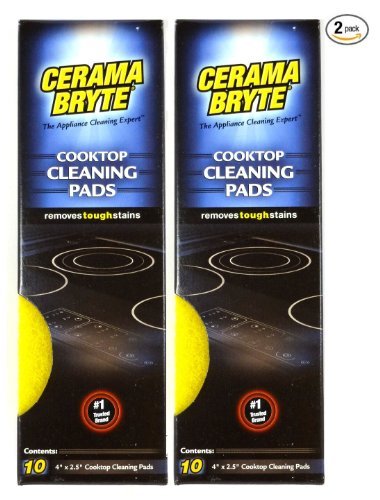 Product Cover (2 Pack) Cerama Bryte Ceramic Cooktop Cleaning Pads, Total 20 Pads