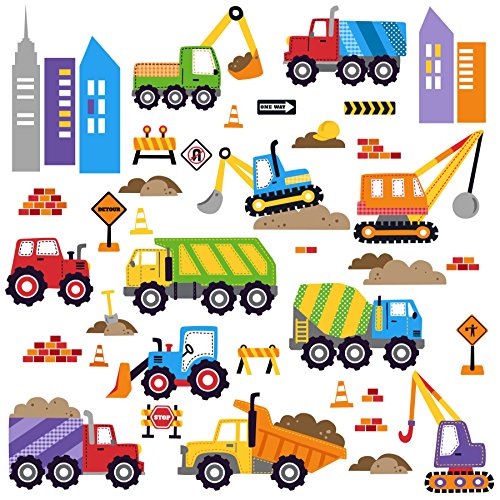 Product Cover City Construction Decorative Peel & Stick Wall Art Sticker Decals