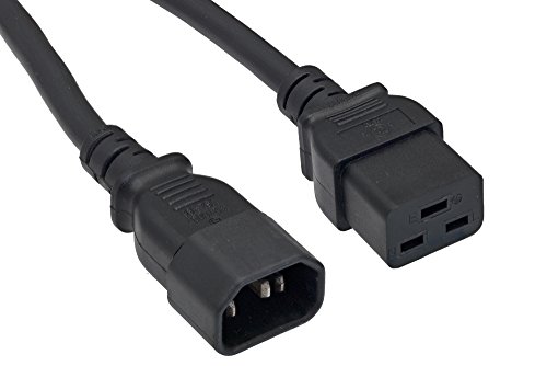 Product Cover Cablelera AC Power Cord Extension, IEC320 C14 to IEC320 C19, 6', 14AWG, 15A, 250V(ZWACDFAN-06)