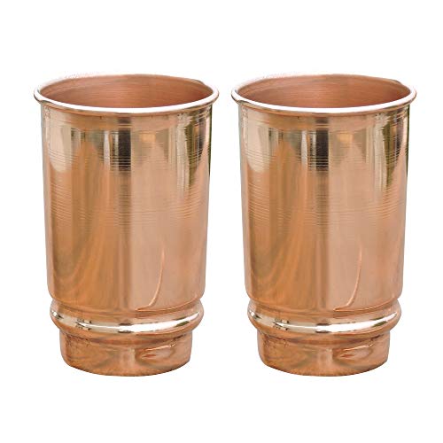 Product Cover HealthGoodsIn - Pure Copper (99.74%) Tumbler Set of 2 | Traveller's Copper Glass for Serving Water | 350 Ml (11.8 US Fluid Ounce) Capacity