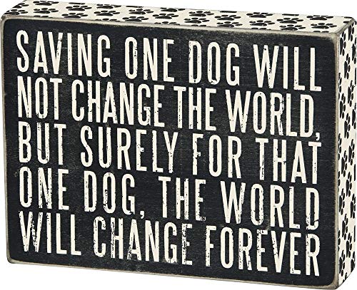 Product Cover Primitives By Kathy 23059 Classic Box Sign, Saving One Dog