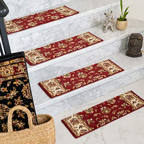 Product Cover Natural Area Rugs Red Stellar DIY Pet Friendly Polypropylene Carpet Stair Treads/Rugs 9