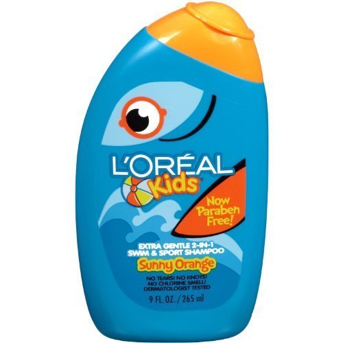 Product Cover L'Oreal Kids Extra Gentle 2-in-1 Swim & Sport Shampoo, Sunny Orange, 9 Oz (Pack of 3)