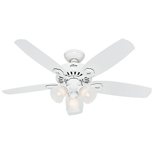 Product Cover Hunter Indoor Ceiling Fan, with pull chain control - Builder 42 inch, White, 52105