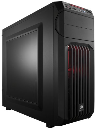 Product Cover CORSAIR CARBIDE SPEC-01 Mid-Tower Gaming Case, Red LED Fan (CC-9011050-WW)