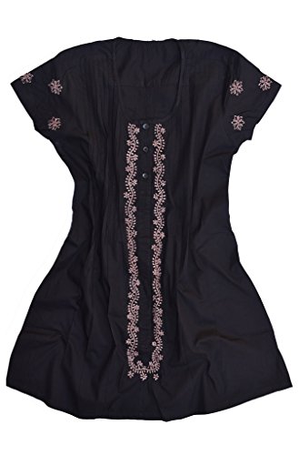 Product Cover Ayurvastram Pure Cotton Hand Embroidered Long Placket Dress, Tunic, Kurti, Top, Swim Suit Cover